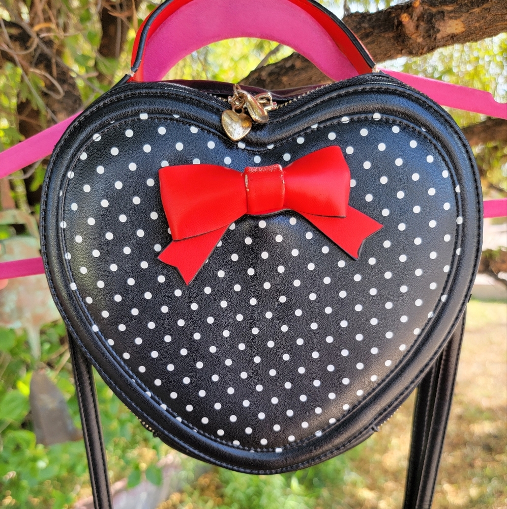 Banned Polka Dot Heart Purse